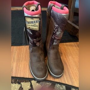 Ariat Fatbaby Brown and Pink Boots